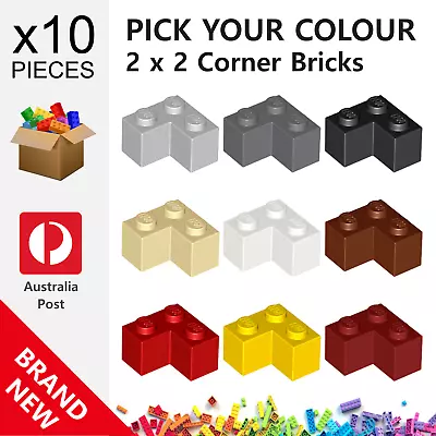 10x Genuine LEGO™ - 2 X 2 Corner Bricks - 2357 New Brick Parts • $26.90