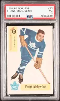 1958 Parkhurst Hockey #33 Frank Mahovlich PSA 3 Maple Leafs  (5649) • $210