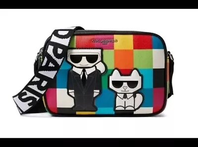 Karl Lagerfeld Paris Maybelle Crossbody Camera Bag Multi Combo Nwt $178 • $85.99