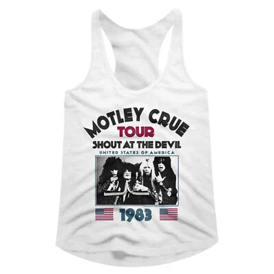 Motley Crue Shout At The Devil Tour 1983 Women's Tank Top T Shirt Heavy Metal  • $27.50