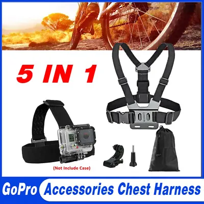 GoPro 3+ 4 5 6 7 8 Accessories Head Helmet Strap Chest Harness Mount Chesty AU • $13.55