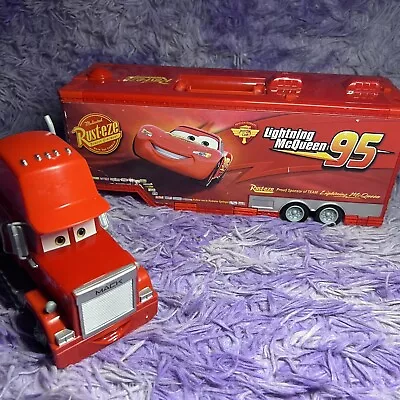 Disney Cars Mack Hauler Trailer Piston Cup Lightning McQueen Truck Cab Storage • $29.99