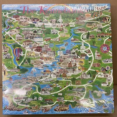 Vintage The Kennebunks Maine SEALED 1000 Piece Jigsaw Puzzle Town View • $20