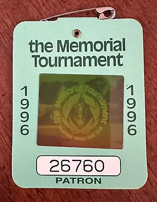1996 Memorial Tournament Muirfield Village Golf Club Badge Tom Watson Wins • $9.99