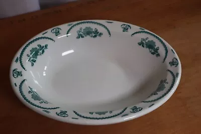 Iroquois China Restaurant Ware Vintage Green Flower 10x8  Oval Dish • $9.99