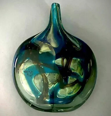 Vtg. Michael Harris Art Glass Mid Century Modern Fish Head Axe Mdina Vase Malta • $276.50