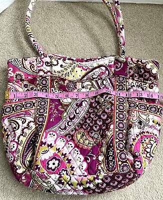 Vera Bradley Shoulder Bag Tote In Very Berry Paisley 12” VB Fast Shipping • $22