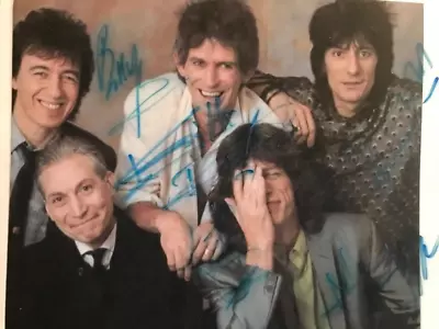 The Rolling Stones Fully Signed Color Photo X5 Full Coa Roger Epperson • $5850