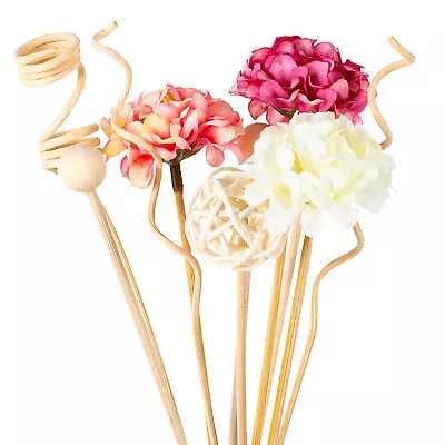 $4.06 • Buy 10PCS Hydrangea Flower Rattan Reed Diffuser Sticks Fragrances Replacement Refill
