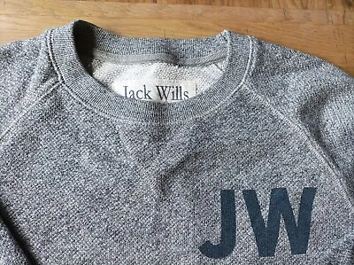 Jack Wills Men's Sweatshirt Blue/Grey Marl Sweater Long Sleeve Medium • £7.50