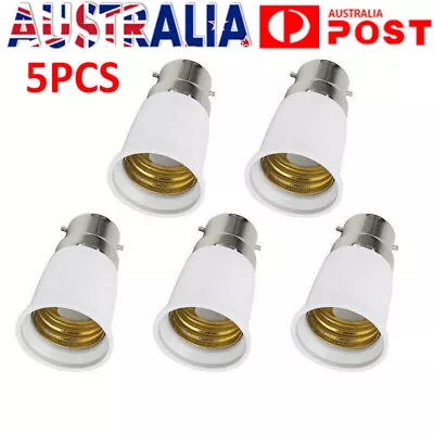 5pcs B22 To E27 Socket Light Bulb Lamp Holder Adapter Plug Extender Lampholder • $12.96