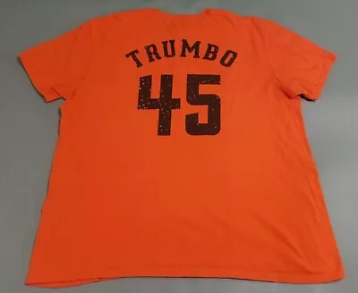 Baltimore Orioles Shirt Mens XL Mark Trumbo #45 Orange Cotton Baseball MLB * • $13.99