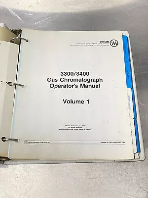 Varian Gas Chromatograph 3300/3400 Volume 1 - Users Guide / Manual • $59.99