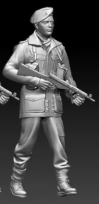 £14.99 • Buy NEW- 1/16 120mm Scale RESIN 3D PRINTED FIGURE#12 BRITISH WW2 PARA  WITH STEN GUN