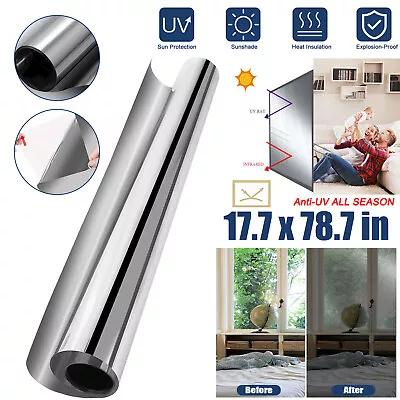 One-Way Mirror Window Film Heat UV Reflective Privacy Tint Foil For Home Office • $9.98