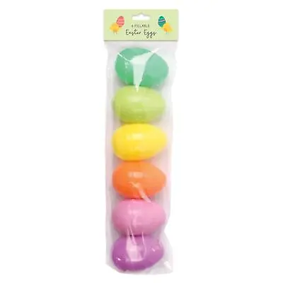 Easter Egg Hunt Accessories And Games - 6 Pack Plastic Fillable Eggs • £5.55