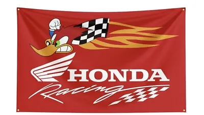 Honda Racing Flag 3x5 Motorcycle Clay Woodpecker Drag Bike Garage Mechanic 1.00  • $30.40