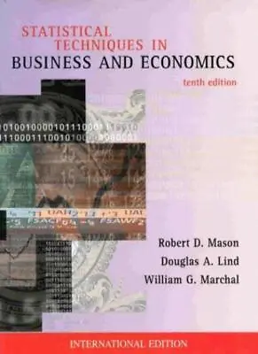 £14.31 • Buy Statistical Techniques In Business And Economics (McGraw-Hill International Edi