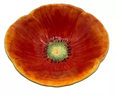 MAXCERA Bowl Red Poppy Colorful Poppies Bowl Serving Dish  • $24.99