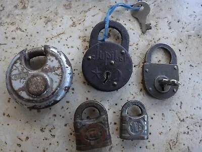 Lot Vintage Padlocks Corbin Jupiter Yale Keys • $40