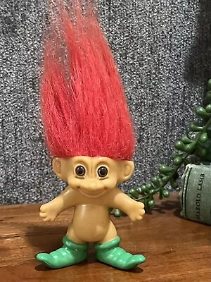 Vintage 80s Russ Berrie Merry Little Trolls Christmas Doll 3” • $9