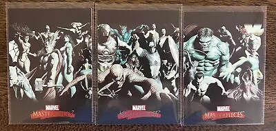 Marvel Masterpieces 2007 Complete 3 Card Chase Set Alex Ross Splash Set • $15.99