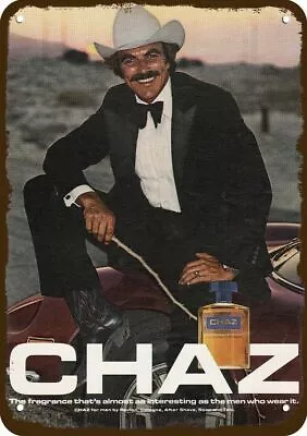 $24.99 • Buy 1981 TOM SELLECK & CHAZ COLOGNE Vintage Look ** DECORATIVE REPLICA METAL SIGN **