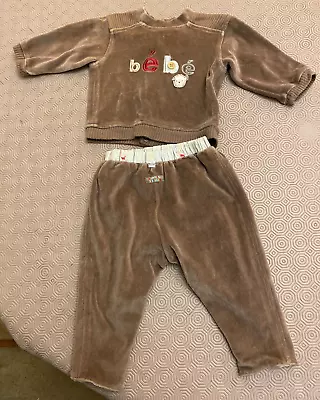 £1.99 • Buy Baby Girls Velour Trouser Suit From Confetti  Age 6 Months  Ex Cond