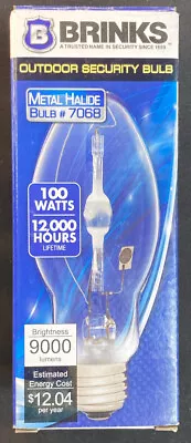 NEW Brinks 7068 Metal Halide Light Bulb 100W 9000 Lumens 12000 Hours 4000k  • $9.69