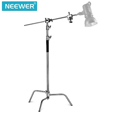 Neewer 11ft/331cm Photography Stainless Steel Heavy Duty C Stand With Boom Arm • £174.99