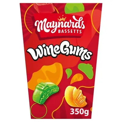 2 X Maynard's Bassett's Wine Gums Sweets Cartons 350g. BB March 2024 • £17.95