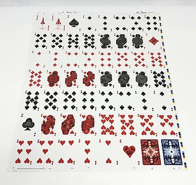 Bicycle Retro Rocket Uncut Sheet Of Playing Cards Nostalgic Space Travel New • $20.21