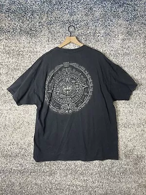 Vtg ODM Mayan Calendar Graphic T-shirt Men's Adult  Black Size XL? • $14