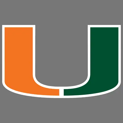 Miami Hurricanes NCAA Football Vinyl Sticker Car Truck Window Decal Laptop • $6.99