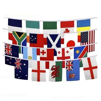 National Sports Bunting 20 Flags Decor Team Banner For Game Party Decorations 7m • £4.14