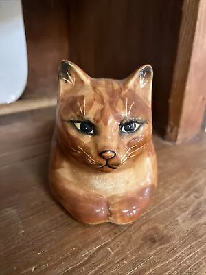 Seymour Mann Ceramic Cat Orange Tabby Figurine Made Japan Vtg Paws Tucked • $22.97