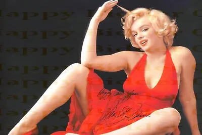 Signed MARILYN MONROE Red Dress 7X5 Beautiful Ready To Frame Photo • £5.99