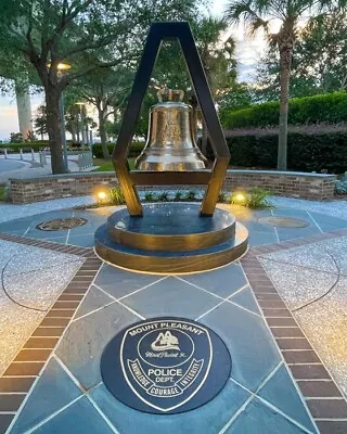 8x10 Color Of The Mount Pleasant SC Police Memorial Bell. (CHS) • $6.99