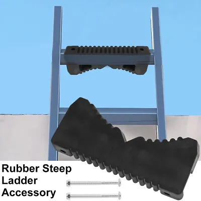 Rubber Steep Ladder Anti-Slip Stabilizer Ladder Leveling Tool Accessories⊛ • £14.53