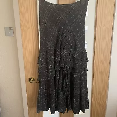 M&S 12 Per Una Maxi Skirt Grey  • £15