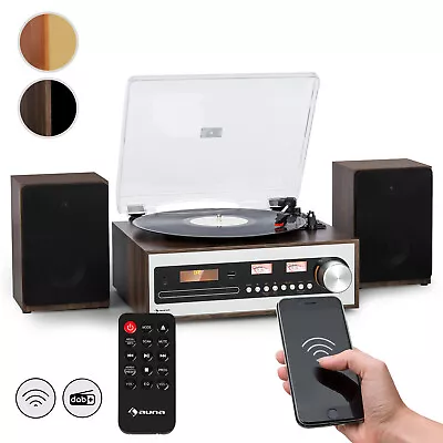 Stereo System With Turntable DAB+ Micro CD Players FM Radio Hi Fi MP3 Silver  • £153.32