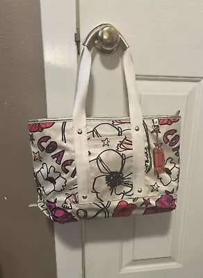 COACH Poppy KYRA Floral Print Satin Tote F17148 • $25