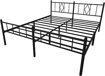 14In Metal Bed Frame King Size With Headboard And Footboard Heavy Duty • $126.15