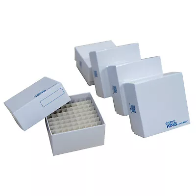 Cardboard Freezer Boxes-3in 81/100-Well Lab Freezer Box 5/Bag 100/Case • $191.99