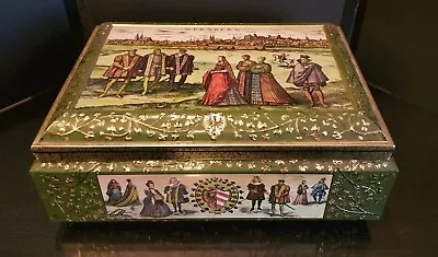 Vintage Decorative Hinged Cookie Tin Box - E. Otto Schmidt - Nurnberg Germany  • $24.99