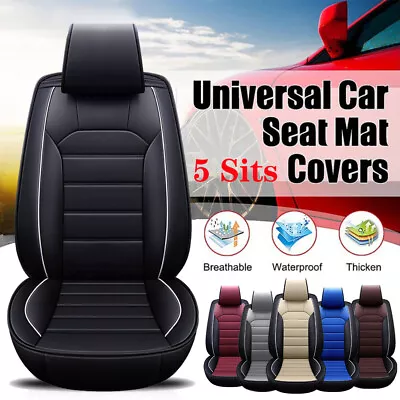 For Honda Civic Sedan Coupe Front Rear 5 Seats Car Seat Covers Seat PU Leather • $79.04