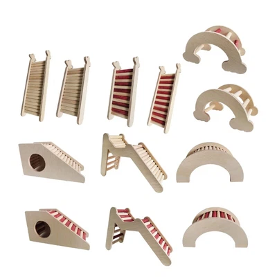 £5.83 • Buy Wood- Hamster Ladder Pet Toy Bridge Hanging- Toy Small Animals Cage Accessories