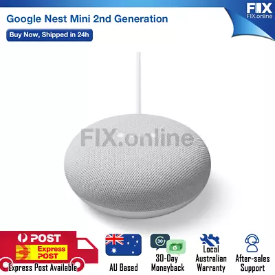 $59.98 • Buy Brand New Google Nest Mini (2nd Gen) Smart Speaker WiFi With Voice Assistant AU