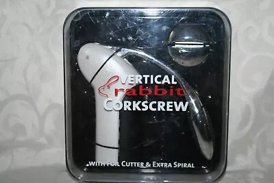 Verticle Rabbit Corkscrew & Foil Cutter & Extra Spiral Very Good Condition White • $19.99