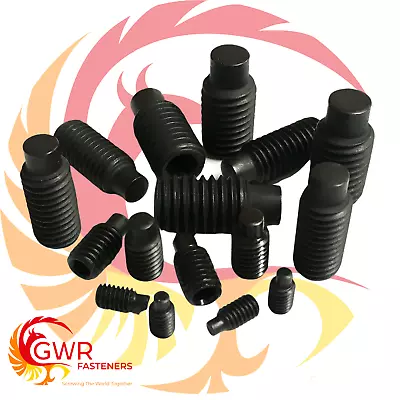 £2.50 • Buy M3 M4 M5 M6 M8 M10 Socket Dog Point Grub Screws Hex Allen Set Screws 10.9 Black